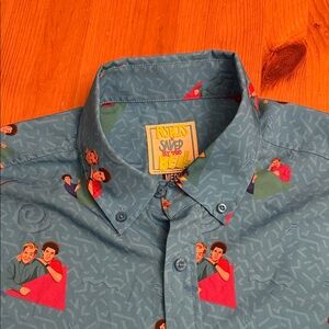 RSVLTS 'Saved by the Bell' Blue Casual Shirt Medium